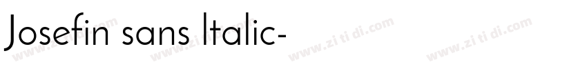 Josefin sans ltalic字体转换